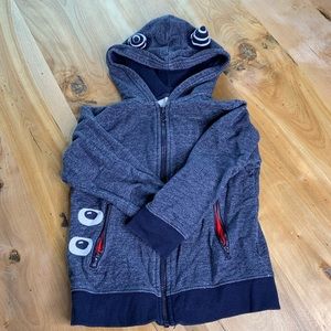 Gymboree 5T Boys Monster Zip Up Sweater/Hoodie